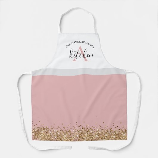 Monografie des rosa Glitzer Schürze (Vorderseite)