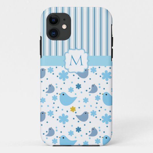 Monografie des Sommerspass für Blauvögel und Blume Case-Mate iPhone Hülle (Rückseite)