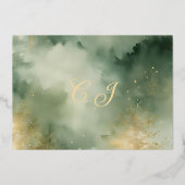 Monografie des Winterpine-Waldes Save the Date Folieneinladung (Rückseite)