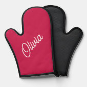 Monografie, Kirschrosa neue Zeile Ofenhandschuh (Vorderseite/Rückseite)