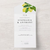 Monografie Lemon Branch Greenerity Wedding All In One Einladung (Innen Boden)
