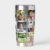 Monografie mit mehreren Fotos personalisiert moder Thermobecher (Rückseite)