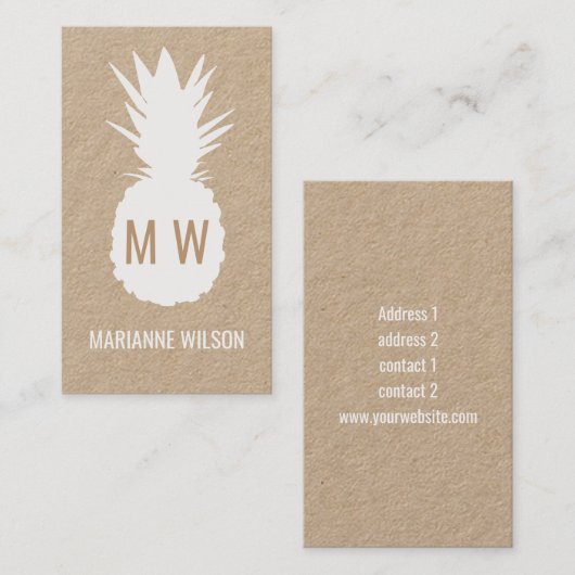 Monografie Visitenkarte (Vorne/Hinten)