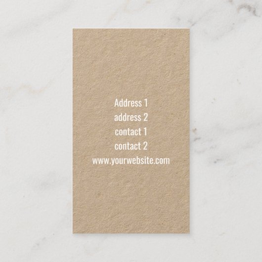 Monografie Visitenkarte (Rückseite)