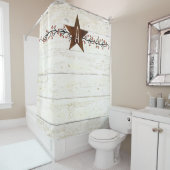 Monografie von rostfreiem Stern und Beeren Duschvorhang (Beispiel)