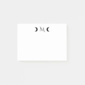 Monografisch-Schwarzweißmondfarben, Schwarzweiß un Post-it Klebezettel (Vorderseite)