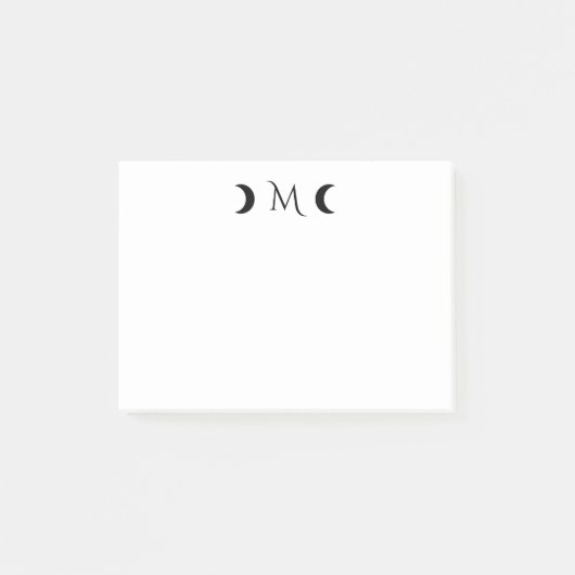 Monografisch-Schwarzweißmondfarben, Schwarzweiß un Post-it Klebezettel (Vorderseite)