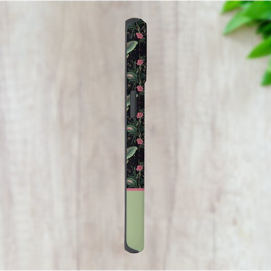 Monografische Blume iPhone 15 Hülle