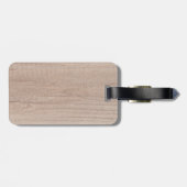 Monografische Dokumentvorlage für Wood-Look Gepäckanhänger (Rückseite horizontal)