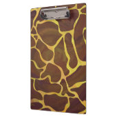 Monografische Giraffe, braun, Gelb Klemmbrett (Links)