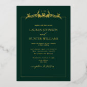 Monografische Hochzeit der Goldmedaille Folieneinladung (Vorderseite)