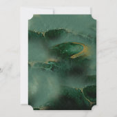 Monografische Hochzeit der modernen grünen Marmorp Einladung (Rückseite)
