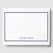 Monografische Hochzeit der Nautic Navy Blue Anchor Gästebuch (Rückseite)