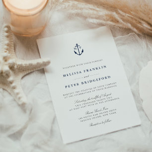 Monografische Hochzeit der Nautischen Marine und d Einladung