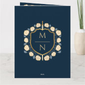 Monografische Hochzeit der Schwertschild Dankeskarte (Rückseite)