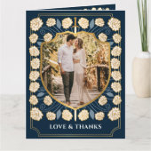 Monografische Hochzeit der Schwertschild Dankeskarte (Vorderseite)