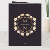 Monografische Hochzeit der Schwertschild Dankeskarte (Rückseite)