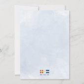 Monografische Hochzeit der Seeflagge Rette D Save The Date (Rückseite)