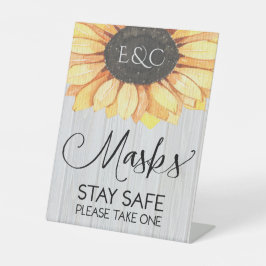 Monografische Hochzeit der Sonnenblumen Sockelschild