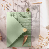 Monografische Hochzeit der tropischen Palme Acryleinladungen