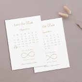 Monografische Hochzeit der Unendlichkeit der Liebe Save The Date