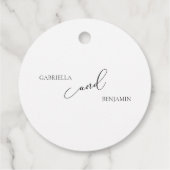 Monografische Hochzeit der Wasserfarbe-Wildblume Geschenkanhänger (Rückseite)