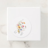 Monografische Hochzeit der Wasserfarbe-Wildblume Geschenkanhänger (Beispiel)