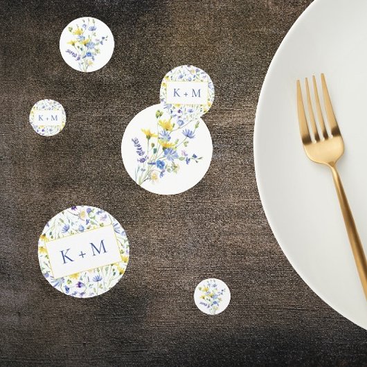 Monografische Hochzeit der Wildblumen Konfetti