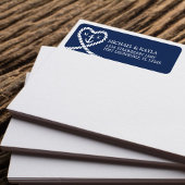 Monografische Hochzeit des blauen Herzkranzes