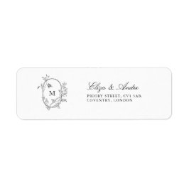 Monografische Hochzeit des formalen Wappen