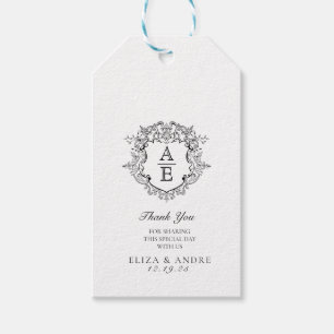 Monografische Hochzeit des formalen Wappen Geschenkanhänger