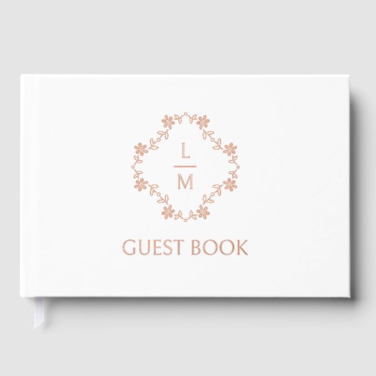 Monografische Hochzeit des französischen Blumenpaa Gästebuch (Vorderseite)