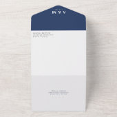 Monografische Hochzeit des Nautic Blue Heart Mongr All In One Einladung (Außenbereich)