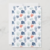 Monografische Hochzeit des Nautical Marine Ocean B Einladung (Rückseite)