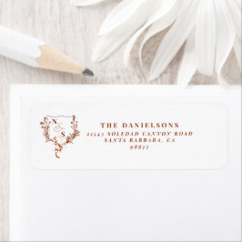 Monografische Hochzeit des rustikalen Wappen