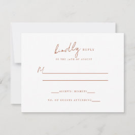 Monografische Hochzeit des rustikalen Wappen RSVP Karte