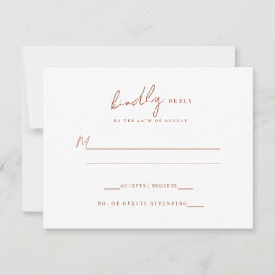 Monografische Hochzeit des rustikalen Wappen RSVP Karte