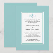 Monografische Hochzeit des Seefahrers Einladung (Vorne/Hinten)
