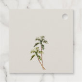 Monografische Hochzeit des tropischen Palmen Trees Geschenkanhänger (Rückseite)