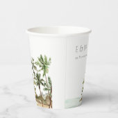Monografische Hochzeit des tropischen Palmen Trees Pappbecher (Links)