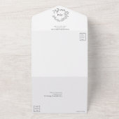 Monografische Hochzeit des Wappen All In One Einladung (Außenbereich)