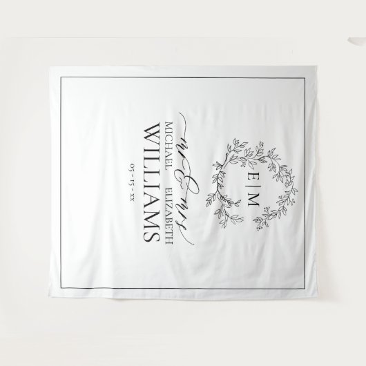 Monografische Hochzeit des Wappen Wandteppich (Vorderseite (Horizontal))