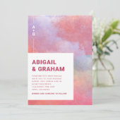 Monografische Hochzeit Einladung (Stehend Vorderseite)