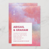 Monografische Hochzeit Einladung (Vorne/Hinten)