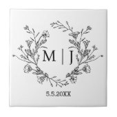 Monografische Hochzeit Fliese (Vorderseite)