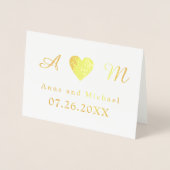 Monografische Hochzeit Folienkarte (Vorderseite)