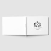 Monografische Hochzeit für kundenspezifische Logos Gästebuch (Voll)