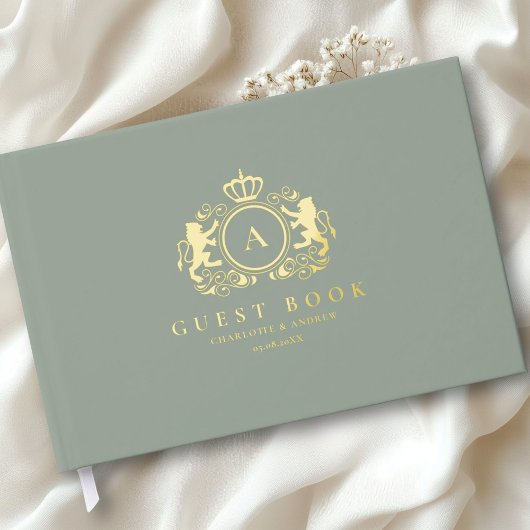 Monografische Hochzeit für kundenspezifische Logos Gästebuch