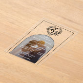 Monografische Hochzeit im modernen Arch-Style-Foto Acryleinladungen (Ablage )