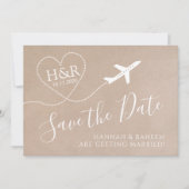 Monografische Hochzeit in Urlaubsort Save The Date (Vorderseite)